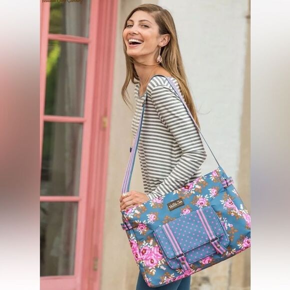 Matilda Jane CARRY IT OFF Messenger Computer Diaper School Bag Make Believe - Picture 2 of 14